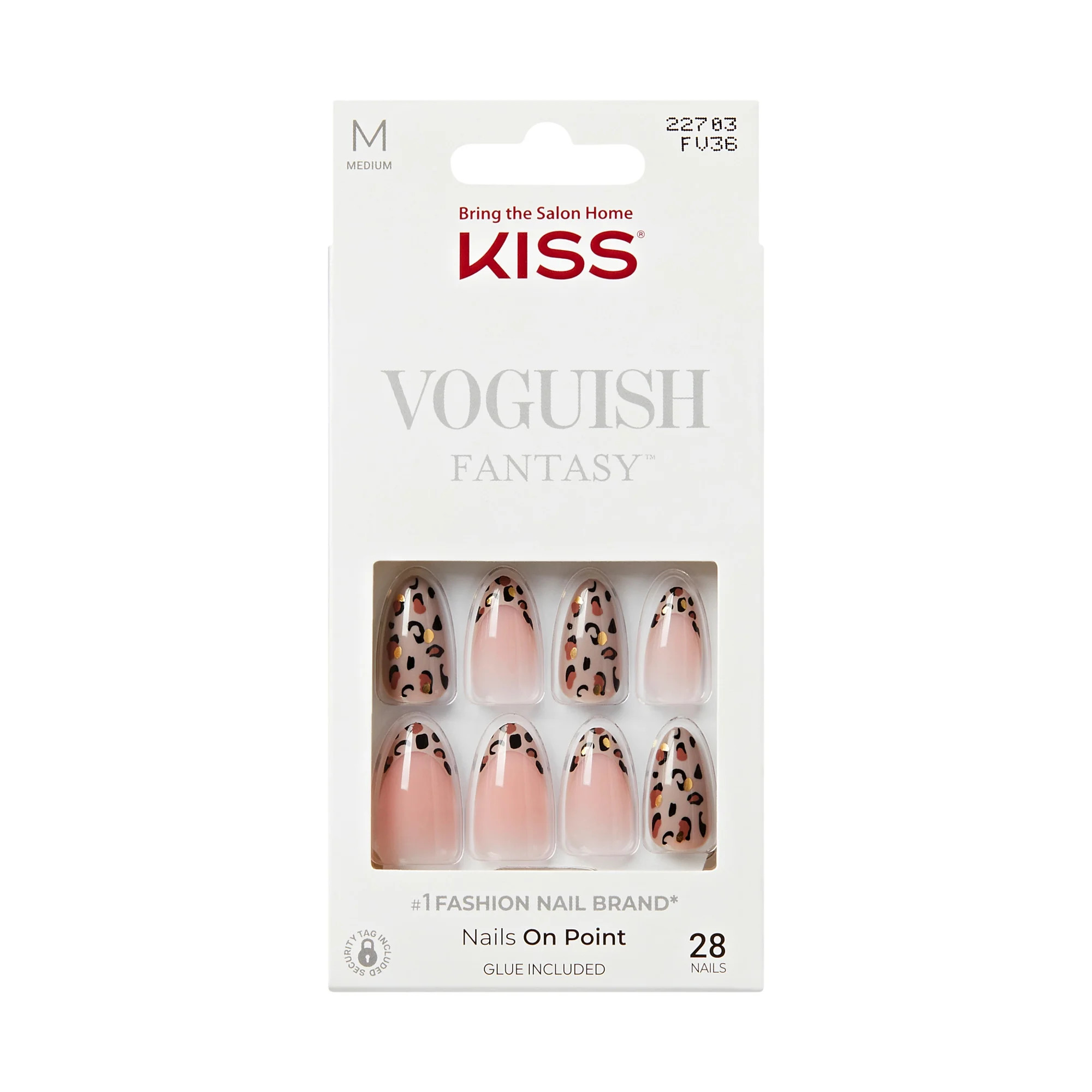 KISS Voguish Fantasy Press On Nails Almond, ‘One Day’, Beige, Medium, 28 Count | Walmart (US)