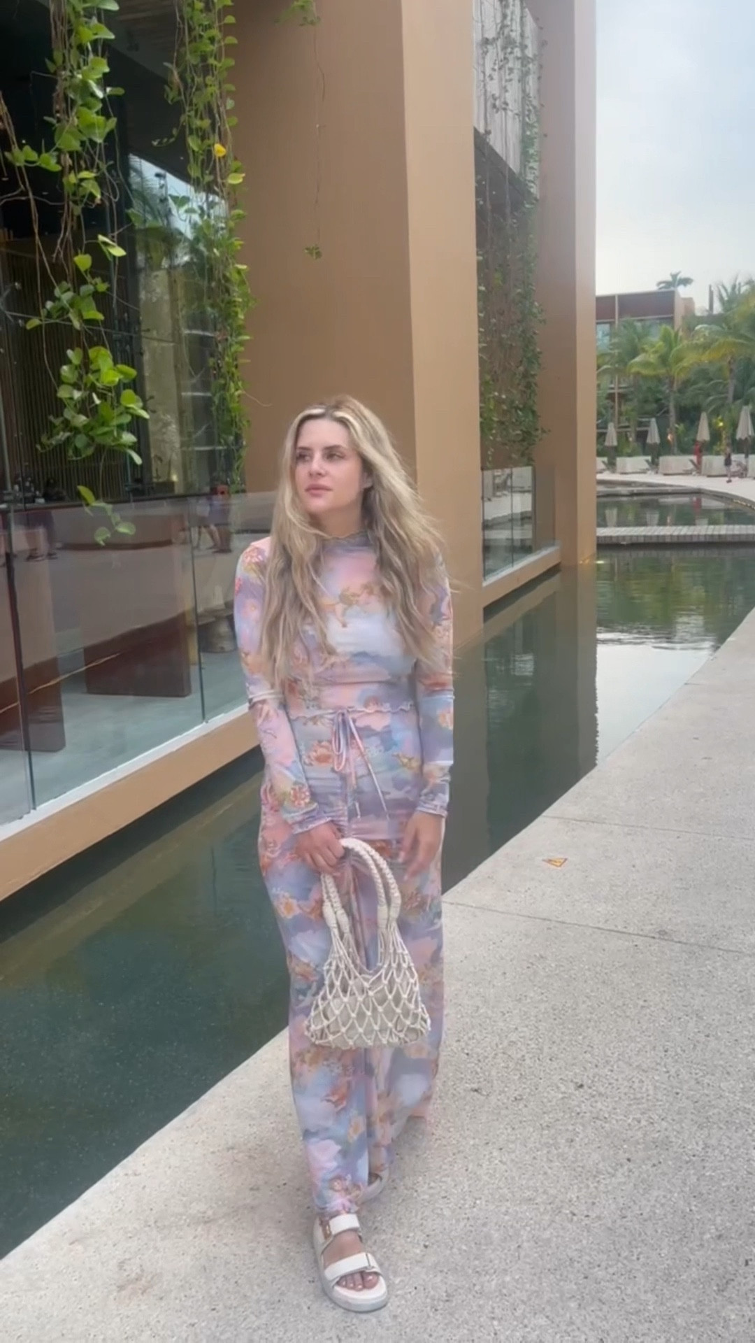 beach vacation outfit, matching set, crochet knit purse, dior inspired white sandals. wearing my tan swimsuit underneath.

#LTKtravel #LTKswim #LTKunder100