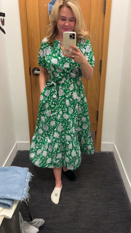 The perfect March dress. Walgreen is not always my first choice. I absolutely love this pattern and the fit of the dress. This is a six but I ended up buying a four what I love about it are the puff sleeves, the pockets and the tie. Perfect for Easter, spring events, spring travel. 

#LTKstyletip #LTKparties #LTKVideo