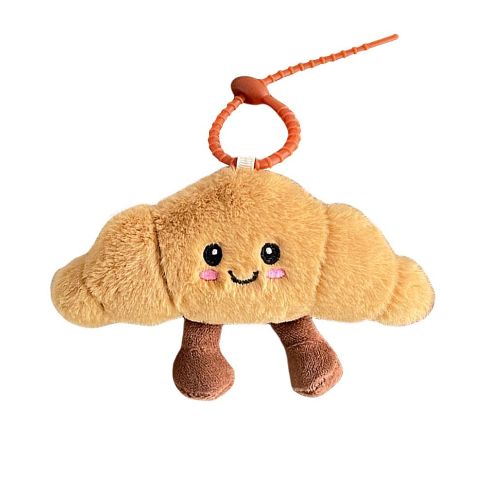 Cute Happy Smiling Bread Croissant Baguette Keychain Lucky Good Luck Positive Energy Key Chain Ri... | Amazon (US)
