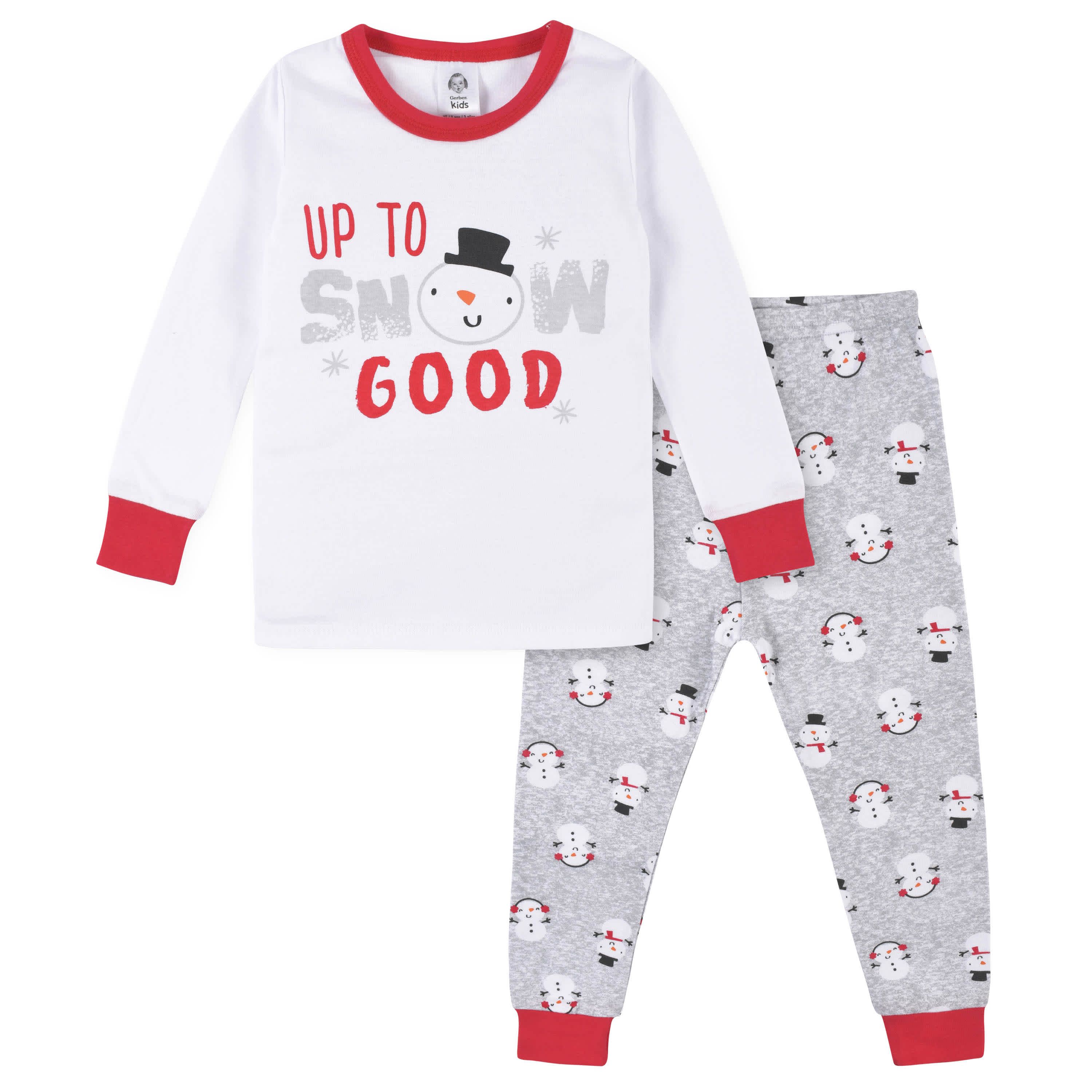 2-Piece Baby & Toddler Neutral Snowman Snug Fit Cotton Pajamas | Gerber Childrenswear