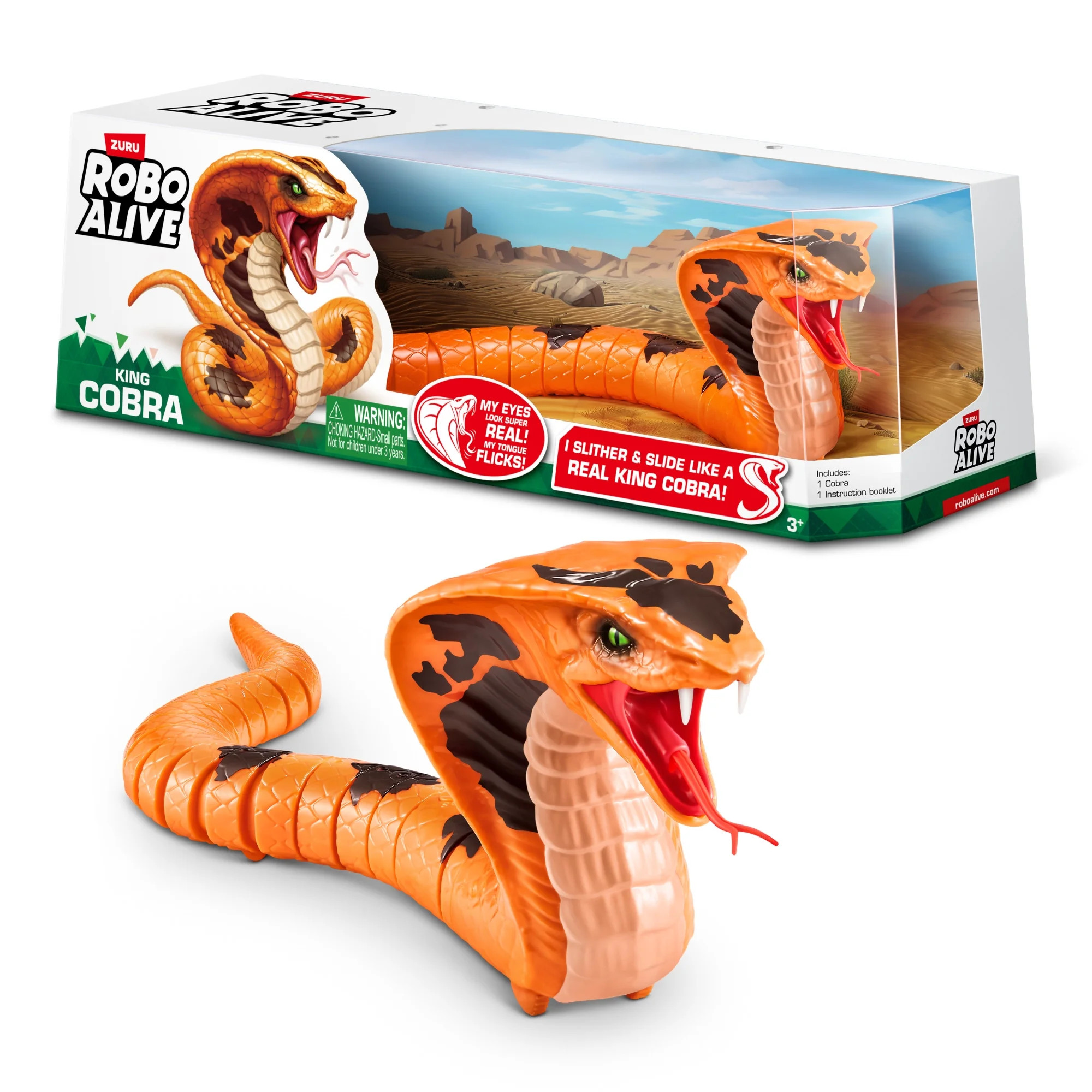 Robo Alive King Cobra Snake Electronic Robot Toy, Realistic Moving by ZURU, Ages 3+ | Walmart (US)