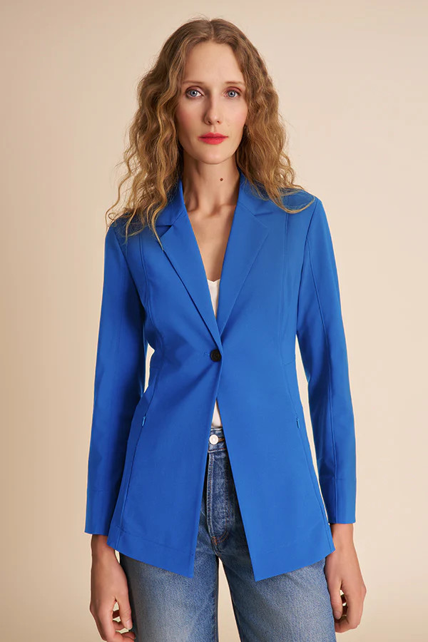 Moreland Travel Blazer - OrigamiTech :: Ocean Blue | MM LaFleur