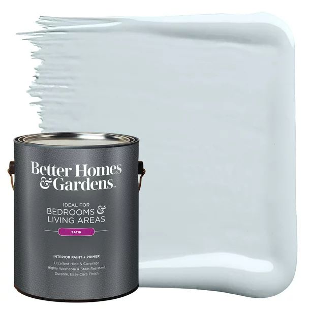 Better Homes & Gardens Interior Paint and Primer, Serenity / Blue, 1 Gallon, Satin - Walmart.com | Walmart (US)