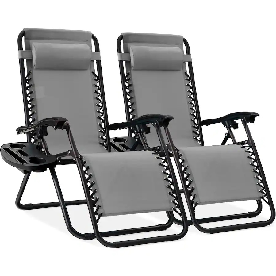 Best Choice Products - Set of 2 Zero Gravity Lounge Chair Recliners for Patio, Pool w/ Cup Holder... | Best Buy U.S.