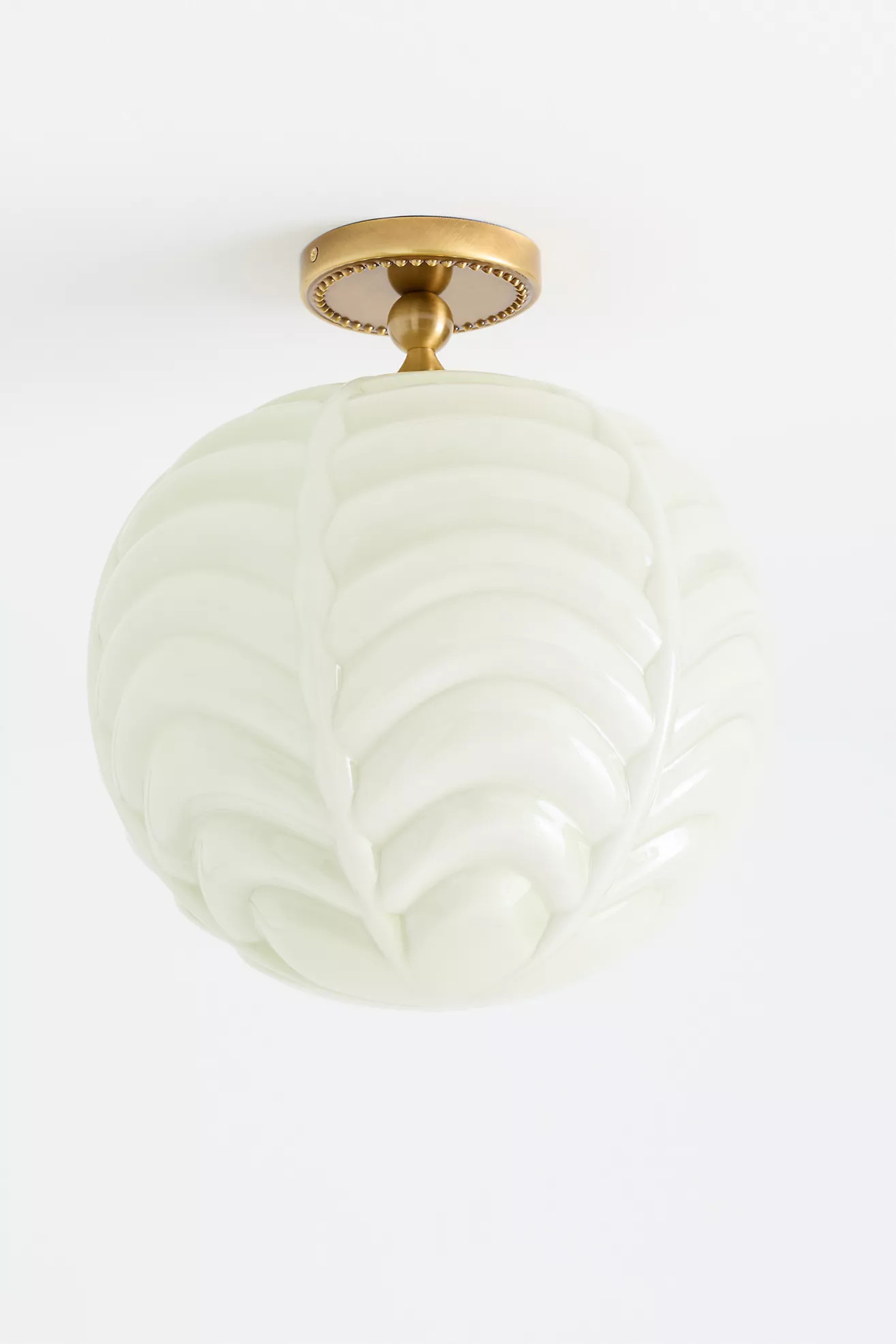 Charlotte Milk Glass Semi-Flush Mount | Anthropologie (US)