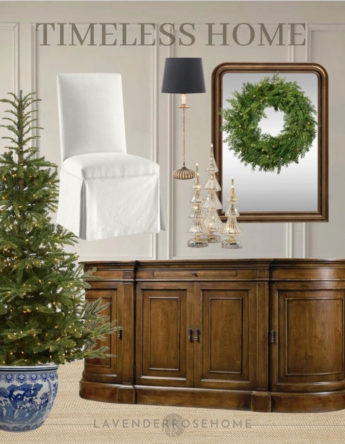 Classic Dining room inspiration.

Dining Room. Sideboard Buffet. Parsons Chair. Slipcovered Dining Chair. Mirror. Mercury Glass Trees. Noble Fir. Buffet Lamp. Christmas Tree. Fishbowl. Blue & White. Chinoiserie. Area Rug. Lavender Rose Home. Classic + Collected Home.

#LTKSaleAlert #LTKHoliday #LTKHome