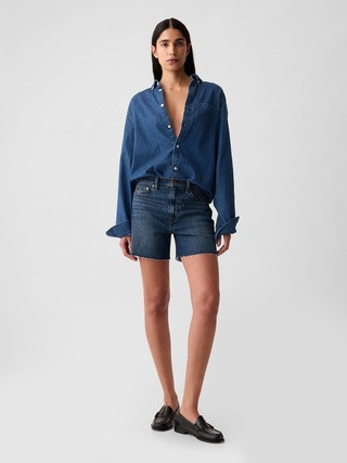 4" High Rise Girlfriend Denim Shorts | Gap (US)