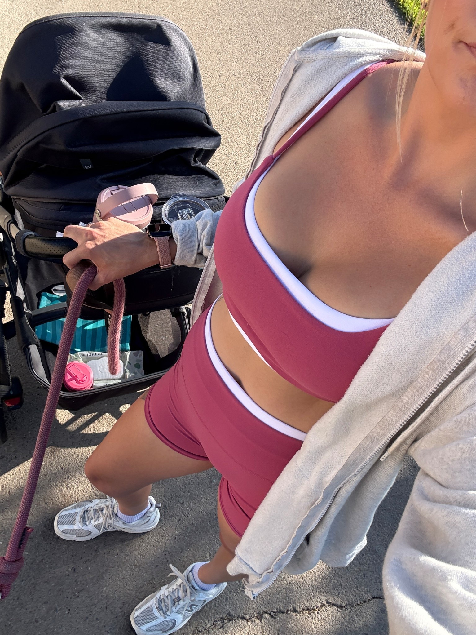 NOTE: LTK links are not working for some reason, but I have it linked in my TikTok shop showcase!

Active set, layered sports bra, Pilates outfit, walk outfit, workout set

Medium top, small bottoms