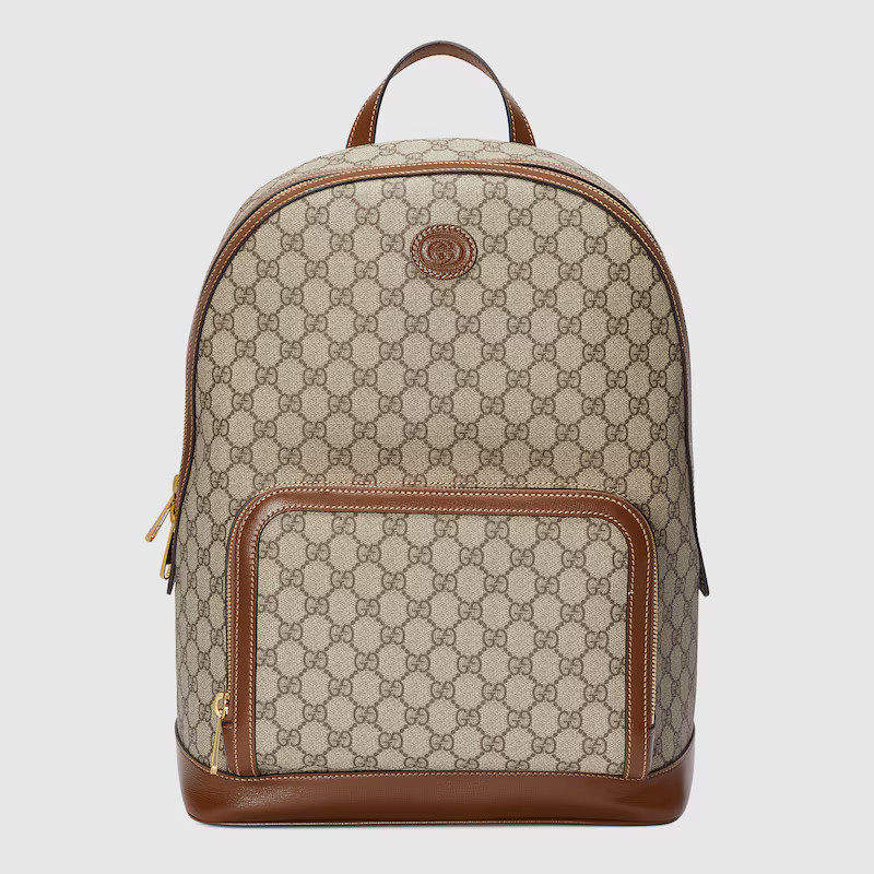 GUCCI Medium Backpack With Interlocking G, Beige, GG Canvas | Gucci (US)