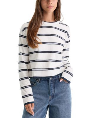 Good American The Cotton Long Sleeve Layered Tee | Bloomingdale's (US)