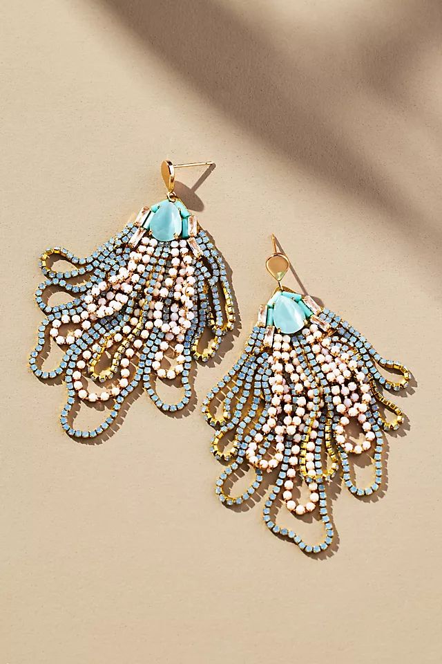 Scalloped-Sequin Drop Earrings | Anthropologie (US)