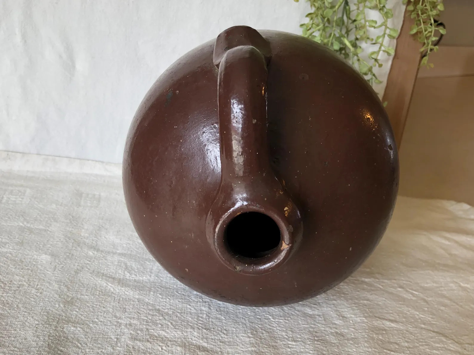 Vintage Brown Stoneware Crock Jug: Farmhouse Kitchen Decor - Etsy | Etsy (US)