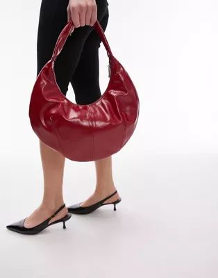 Topshop Samira scoop shoulder bag in red | ASOS | ASOS (Global)