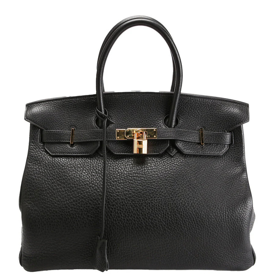 Birkin 35 Fjord 2004 Black/Gold | Keeks Designer Handbags