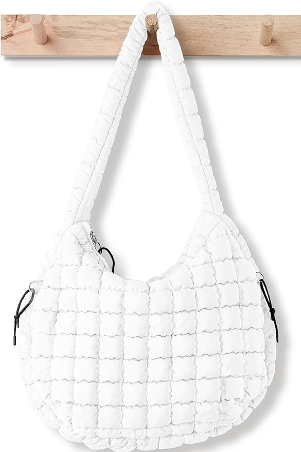 Puffer Tote Bag for Women Large Quilted Tote Bag Quilted Carryall Bag Soft Puffy Crossbody Bag Ho... | Amazon (US)