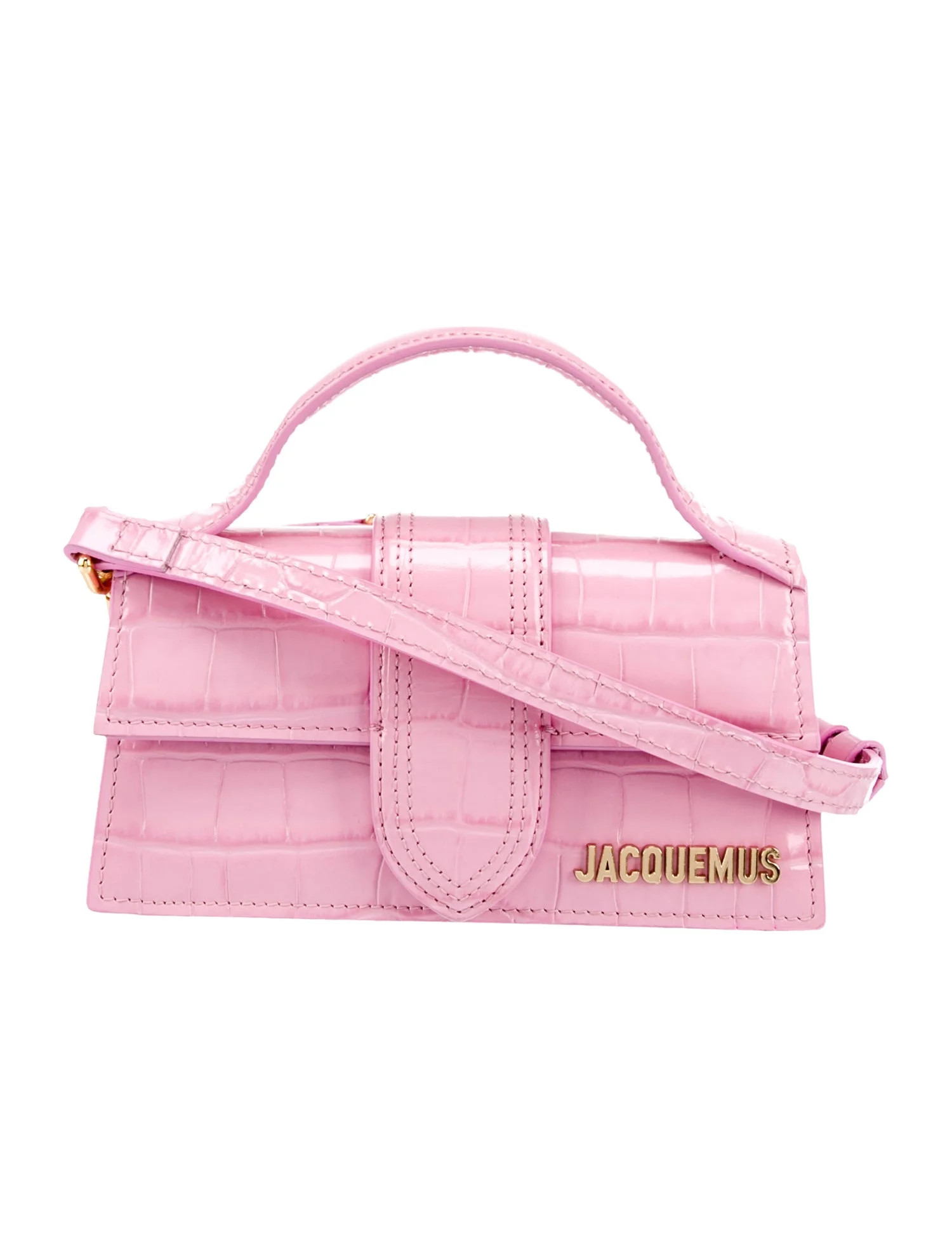 Croc Embossed Leather Handle Bag | The RealReal