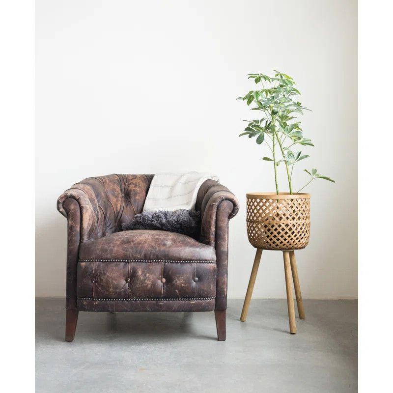 Round Bamboo Floor 3 Piece Wicker Basket Set | Wayfair North America