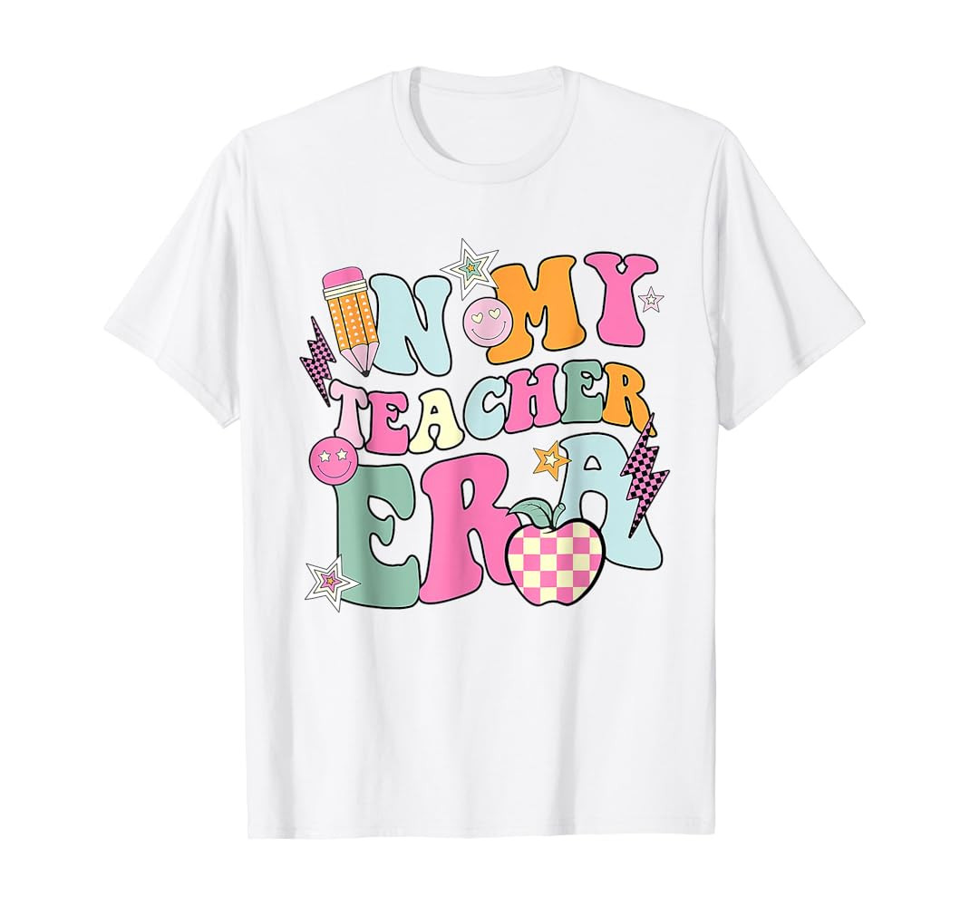 In My Teaching Era Best Teacher Appreciation Retro Groovy T-Shirt | Amazon (US)