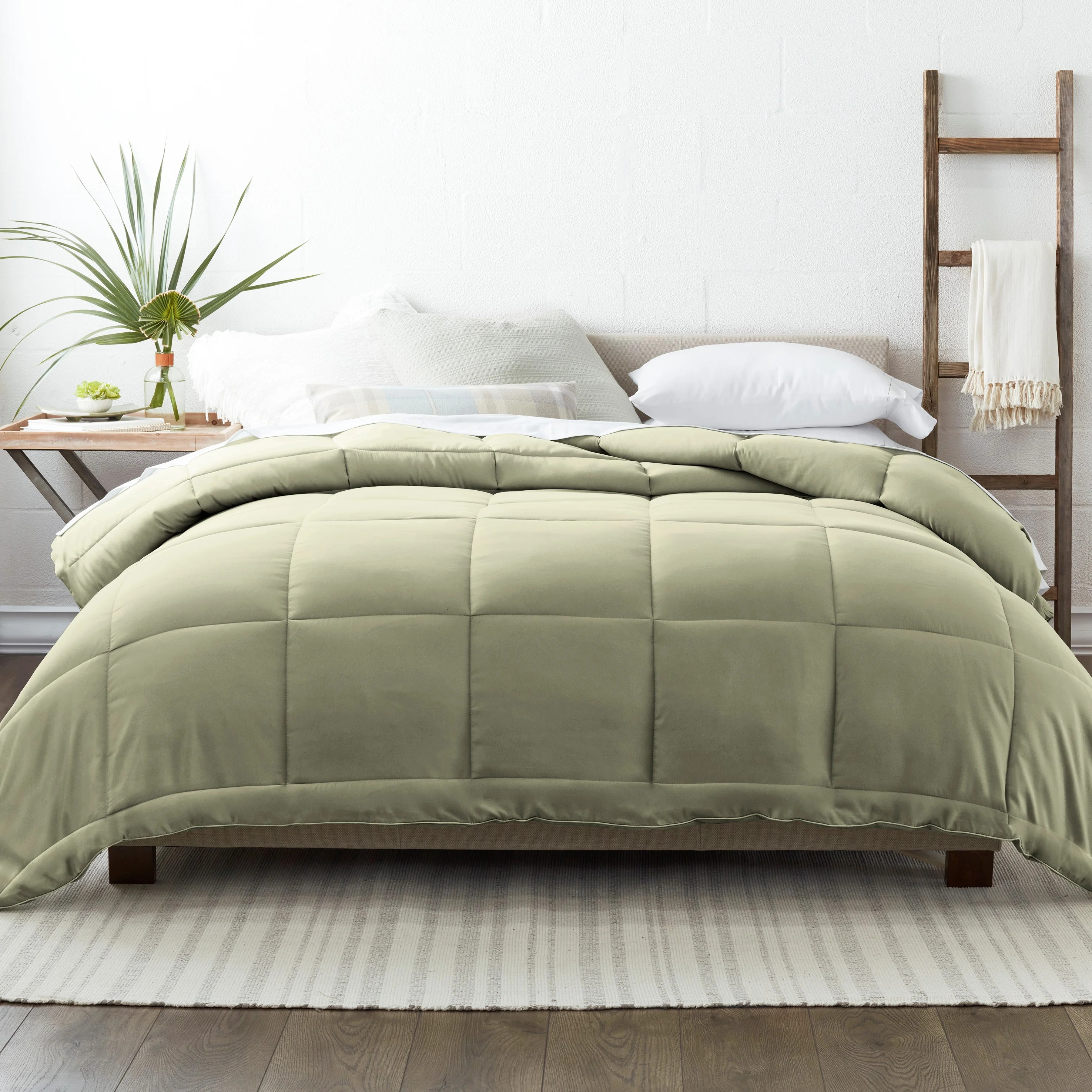 Sage All Season Alternative Down Solid Comforter, King/Cal King, by Noble Linens - Walmart.com | Walmart (US)
