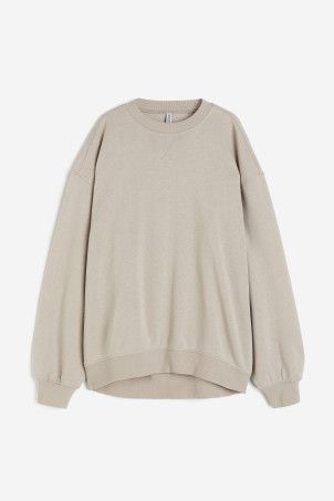 Oversized Sweatshirt - Light gray melange - Ladies | H&M US | H&M (US + CA)