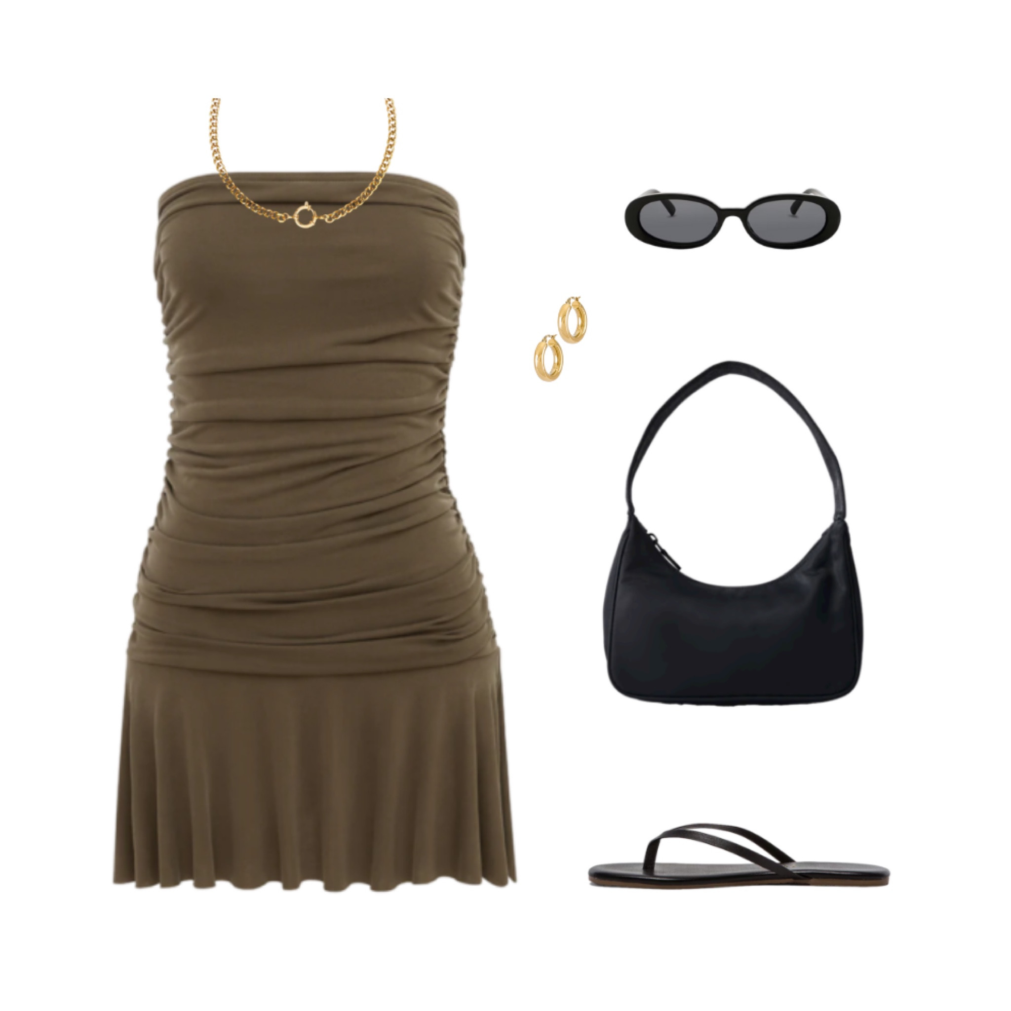 brown strapless summer dress🤎

#LTKsummer