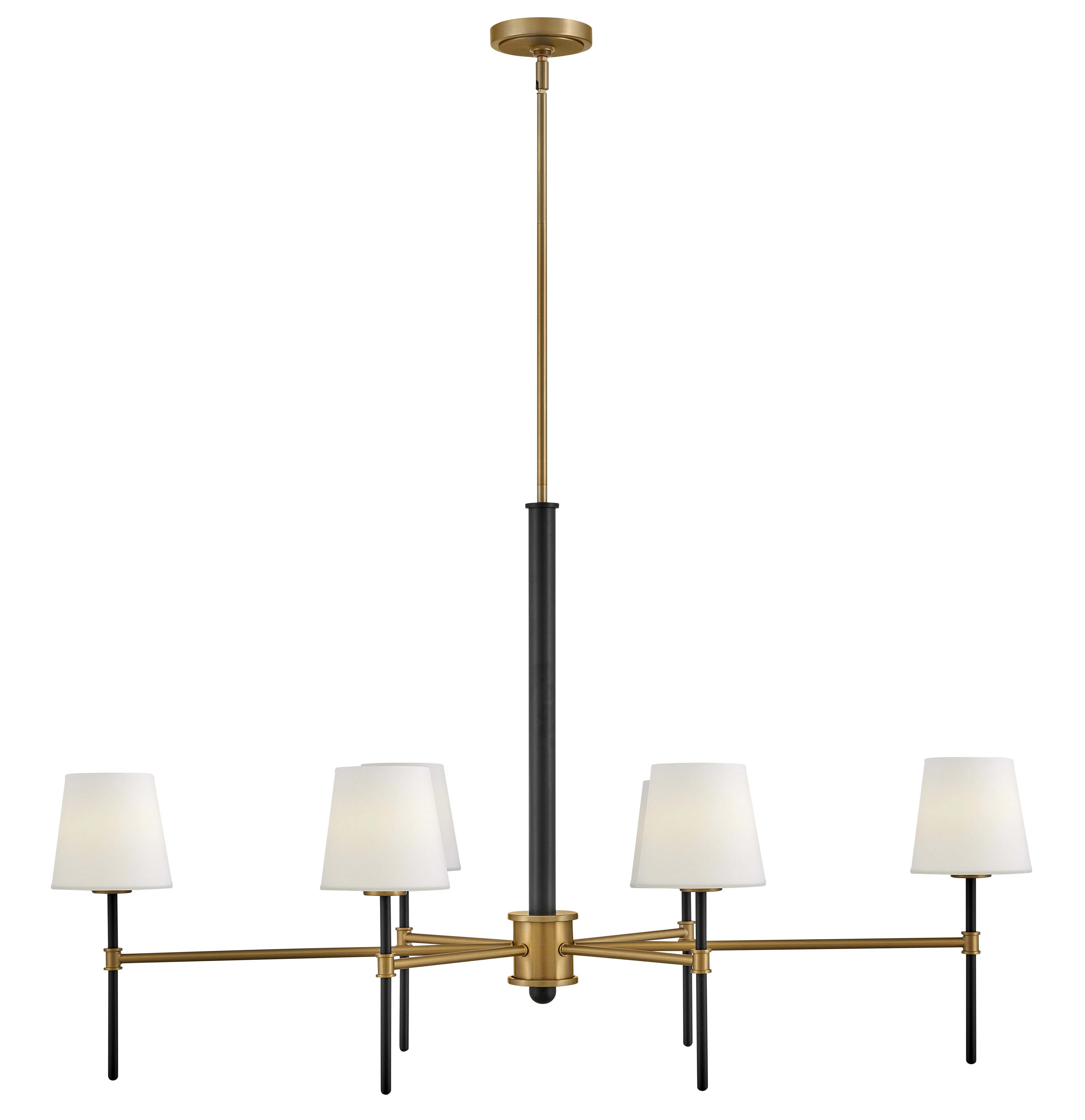 Hinkley Saunders 45" Six-Light Shaded Linear Chandelier | Wayfair | Wayfair North America