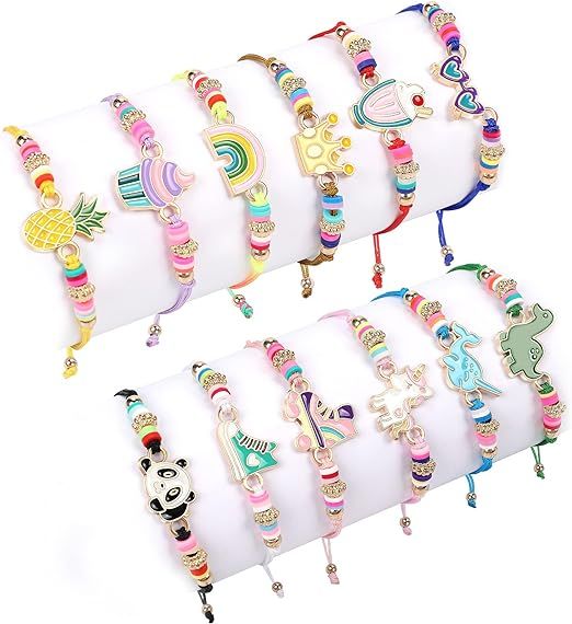 Lorfancy 12 Pcs Kids Girls Bracelets Jewelry Women Unicorn Animal Friendship Bracelet Pendant Tee... | Amazon (US)