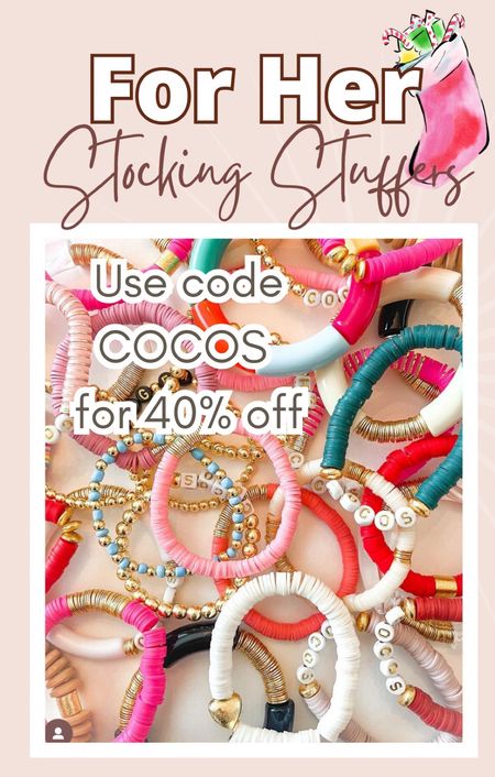 I have several of these bracelets and I think they make great gifts! Grab several for 40% off right now with code COCOS. Stocking stuffers for her, gift guide, beaded bracelets, gifts under $25 for her

#LTKHoliday #LTKstyletip #LTKGiftGuide