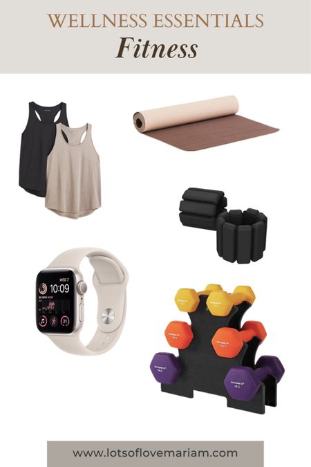 Favourite fitness essentials 💗 yoga mat, workout clothes, sports vest, sports top, yoga leggings, wrist weights, ankle weights, Bala dupes, Apple Watch, Fitbit, small weights, home gym 

#LTKSeasonal #LTKFind #LTKFitness