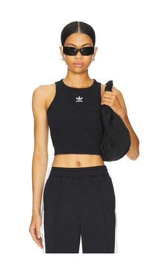 Essentials Rib Tank in Black | Revolve Clothing (Global)