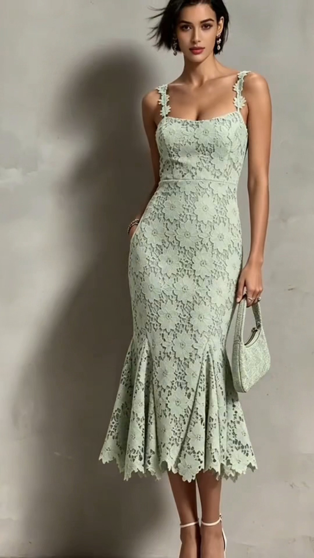 Sage Green Lace Midi Mermaid Dress
#LaceMermaidDress #SageGreenDress #WeddingGuestOutfit #MidiDress #CocktailAttire  

 #LTKootd #LTKOver40 #LTKWedding