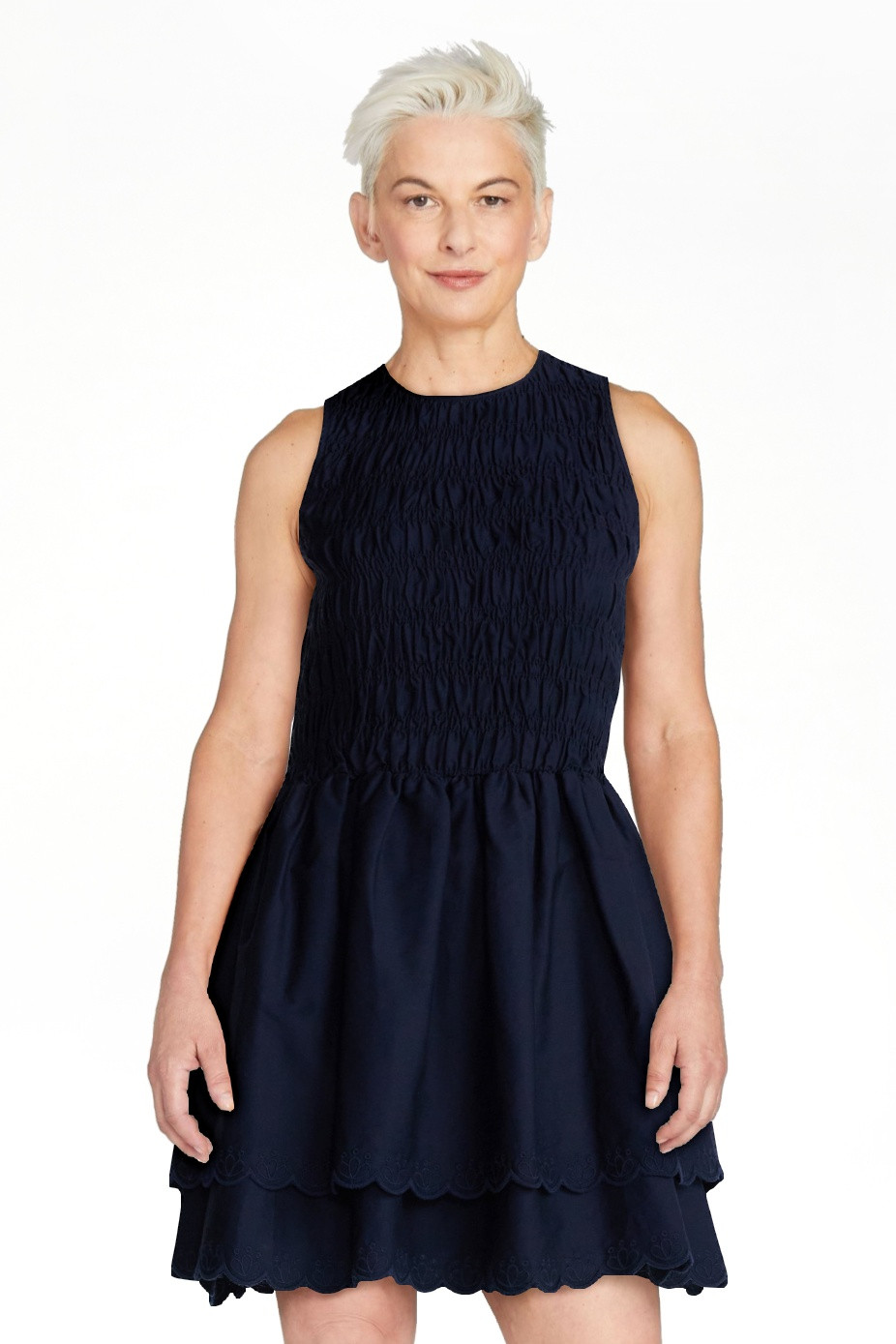 Free Assembly Women's and Women's Plus Smocked Cotton Sleeveless Mini Dress, Sizes XS-4X | Walmart (US)
