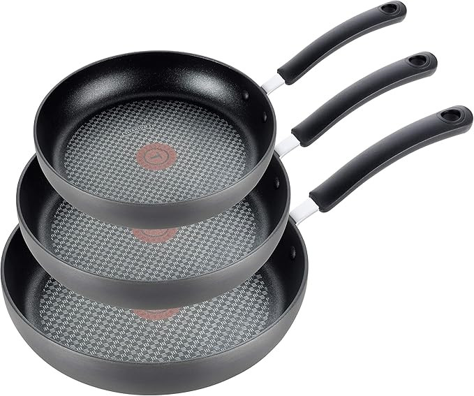 T-fal Ultimate Hard Anodized Nonstick 8-Inch, 10.25-Inch and 12-Inch Fry Pan Cookware Set | Amazon (US)