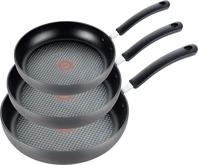 T-fal Ultimate Hard Anodized Nonstick 8-Inch, 10.25-Inch and 12-Inch Fry Pan Cookware Set | Amazon (US)