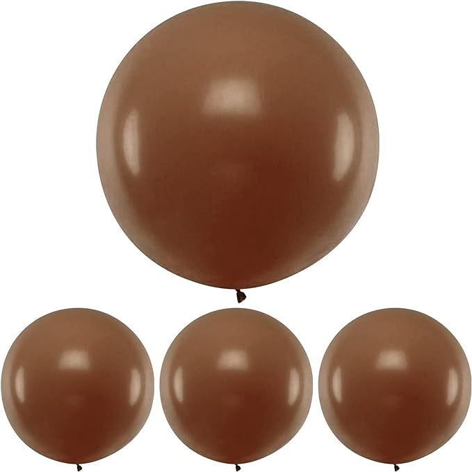 36 Inch Brown Balloons Giant Mocha Coffee Balloons Boho Party Decorations Gender Neutral Woodland... | Amazon (US)