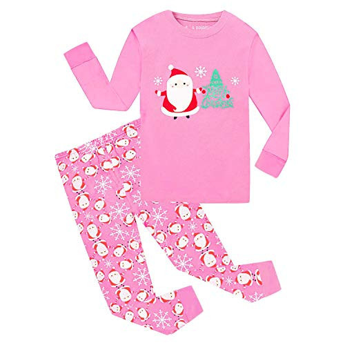 N/P Girls Christmas Pajamas Toddler Kids Pjs Girls Boys Santa Claus Pajamas Cotton Winter Sleepwear Children Clothes Size 12 | Amazon (US)
