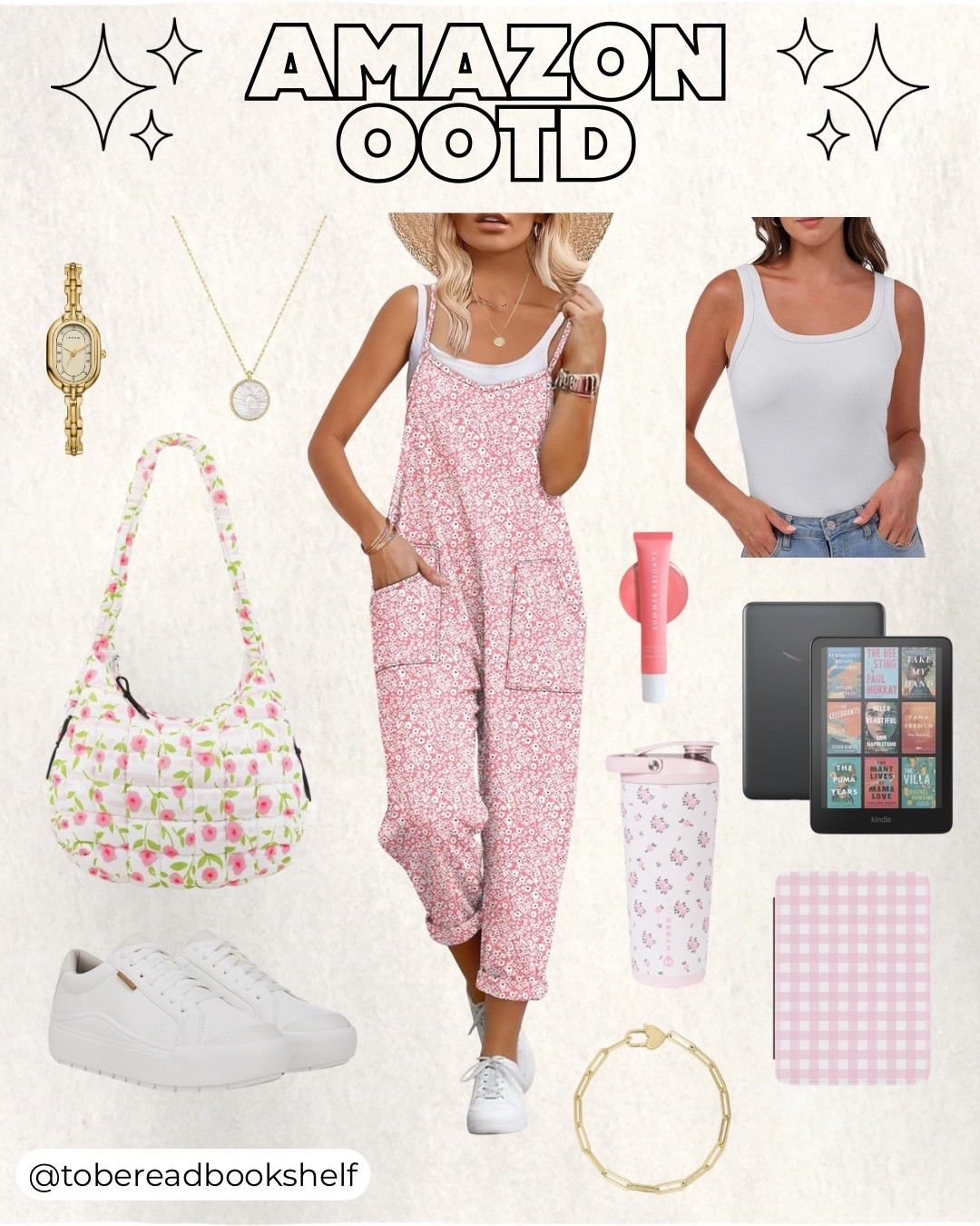 Amazon OOTD ✨ 

The cutest floral Jumpsuit is currently on sale! Such an adorable look for spring! 😍

Check out my “Amazon OOTD” post collection for more curated styles!

Keywords: floral, gold jewelry, bag, purse, essentials, women’s clothing, women’s fashion, casual style, everyday style, summer, spring, casual, sneakers, tennis shoes, trainers, Spring Outfits 2026, overalls, romper, tank, kindle, kindle case, watch, accessories 

#LTKMidsize #LTKSaleAlert #LTKootd