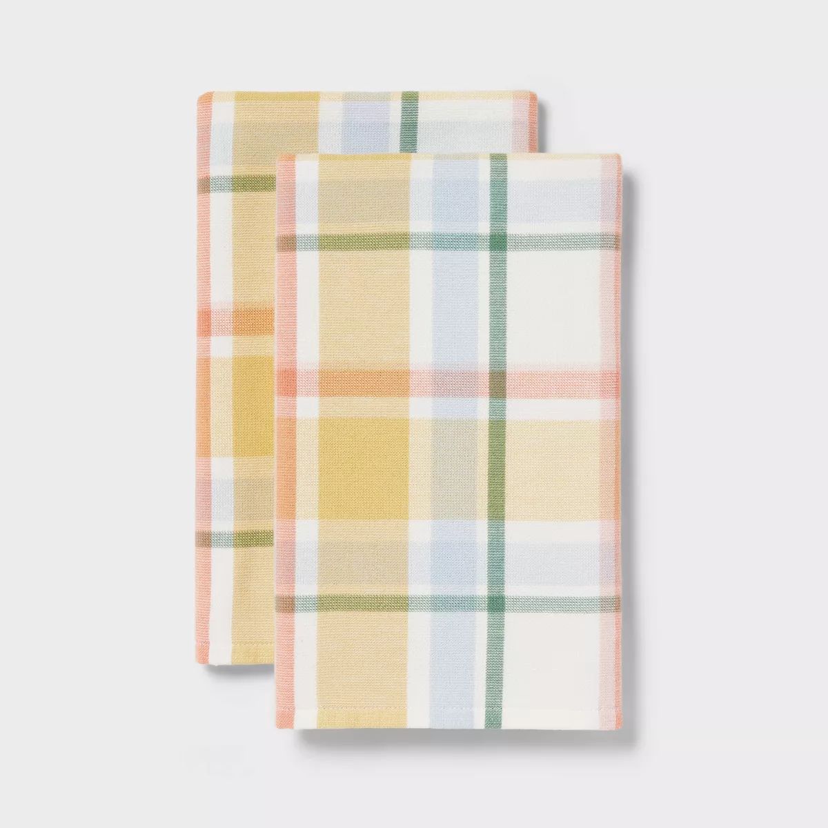2pk Easter Plaid Hand Towels Pink - Threshold™ | Target