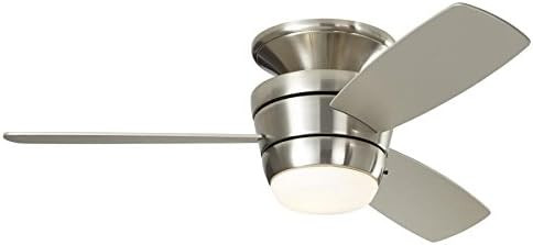 Harbor Breeze Mazon 44-in Brushed Nickel Flush Mount Indoor Ceiling Fan with Light Kit and Remote... | Amazon (US)