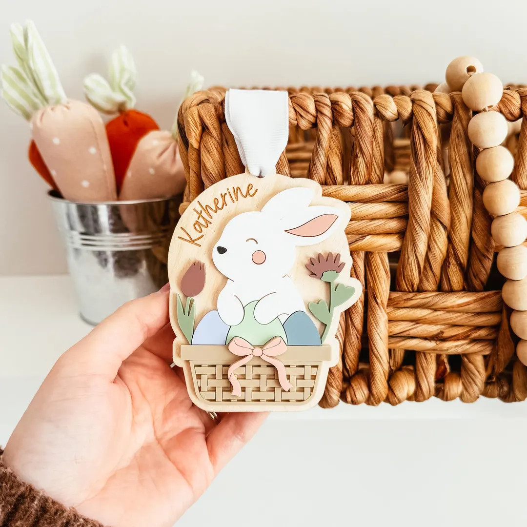 Easter Basket Tag, Personalized Easter Tag, Easter Bunny Tag, Custom Easter Tag, Easter Basket Na... | Etsy (US)
