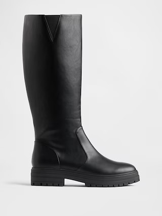 Vegan Leather Lug Sole Tall Boots | Gap (US)