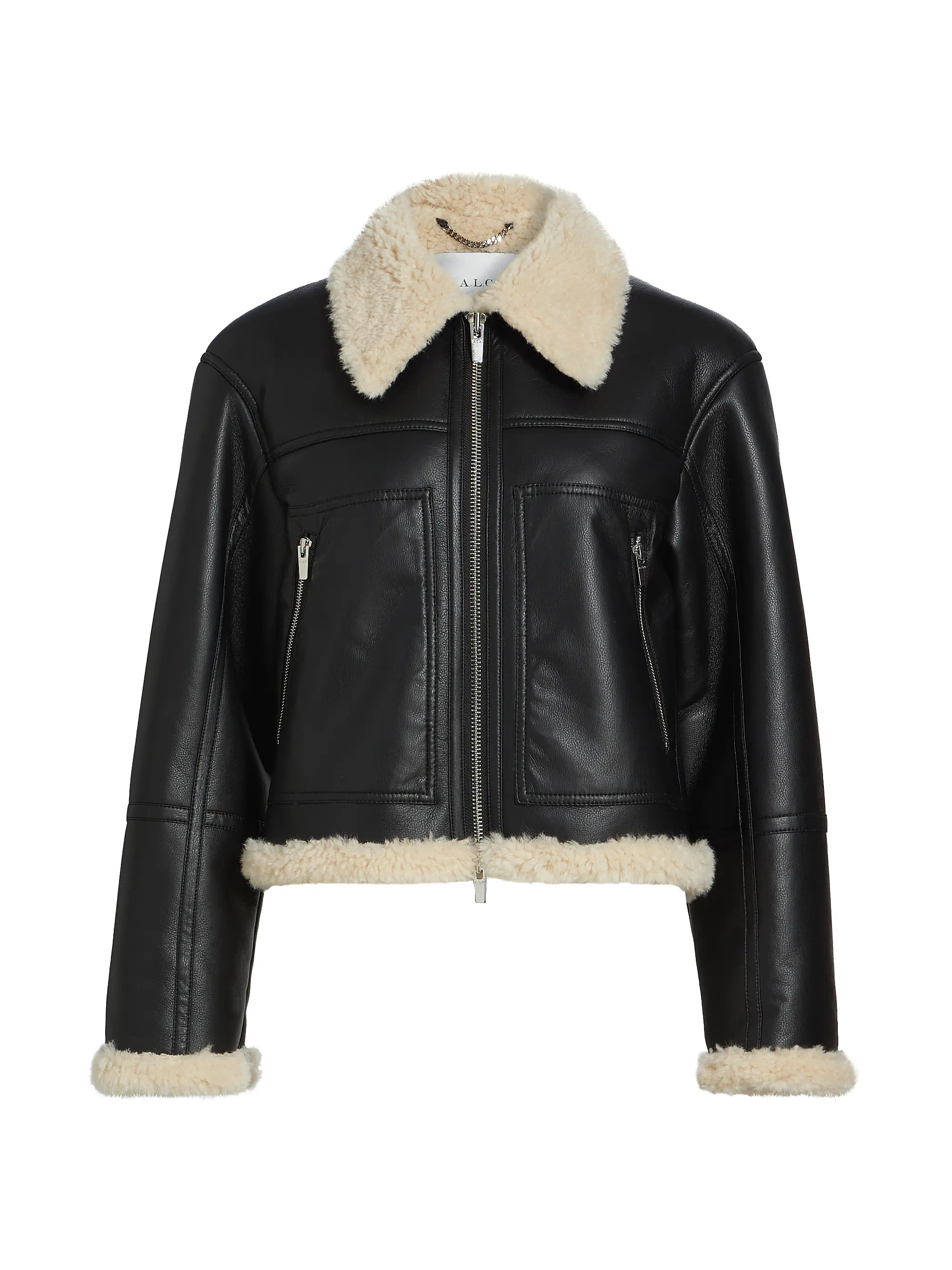 Avery Faux Leather & Sherpa Jacket | Saks Fifth Avenue