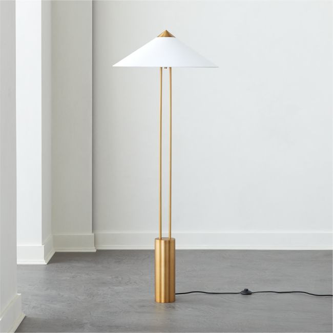 Staccato Brass Floor Lamp | CB2