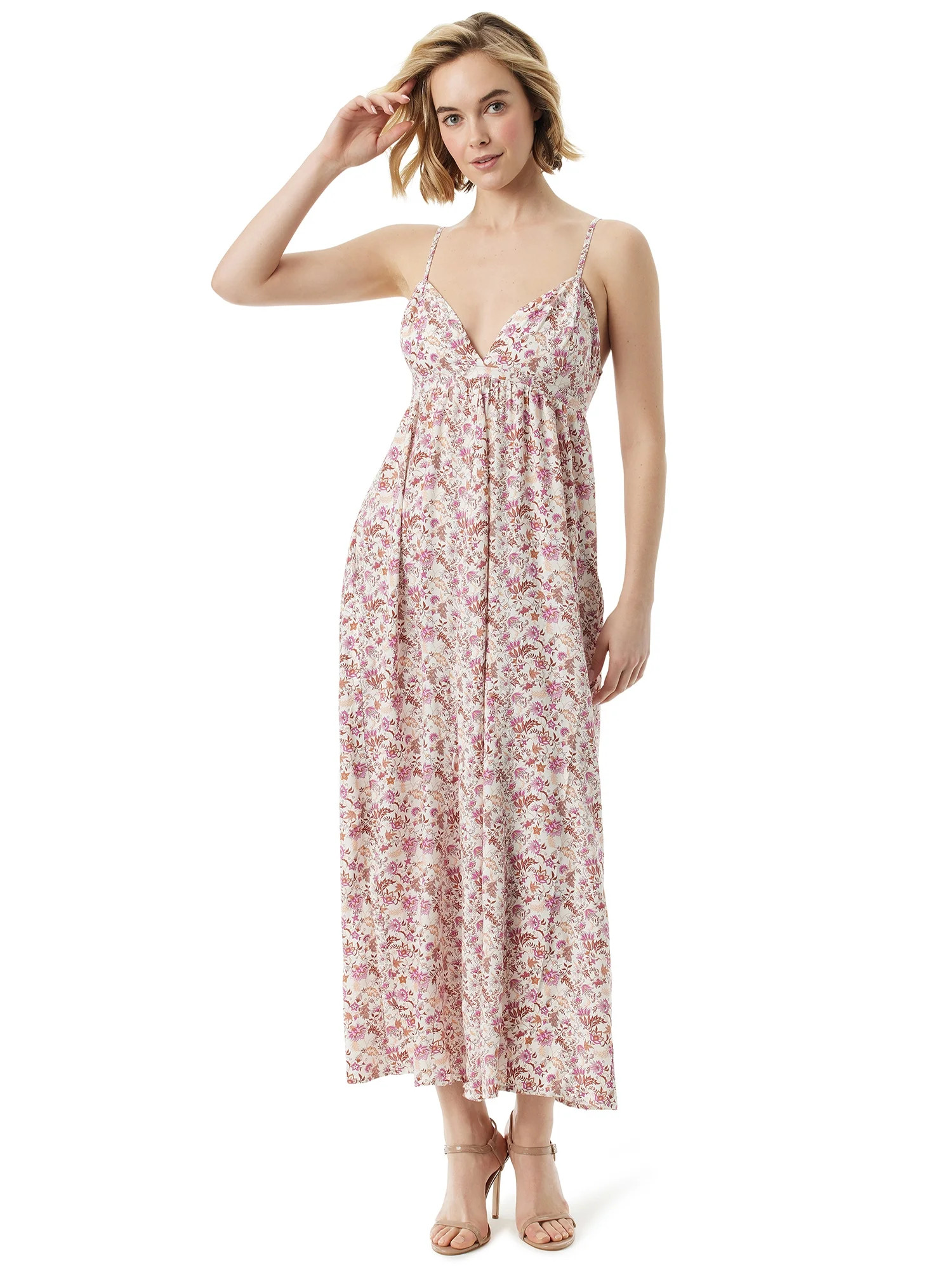 Jessica Simpson Women's and Women's Plus Open Back Maxi Cami Dress - Walmart.com | Walmart (US)