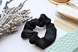 Natural Scrunchie - black - classic Ponytail hairband - women - girls - 90s hair style - neutral scr | Amazon (US)
