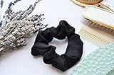 Natural Scrunchie - black - classic Ponytail hairband - women - girls - 90s hair style - neutral scr | Amazon (US)