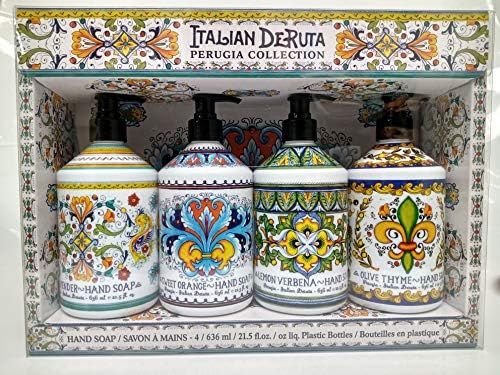 Combo Set 4, Italian Deruta Hand Soap Collection 21.5 FL OZ Each, lavender, lemon verbena, sweet ... | Amazon (US)