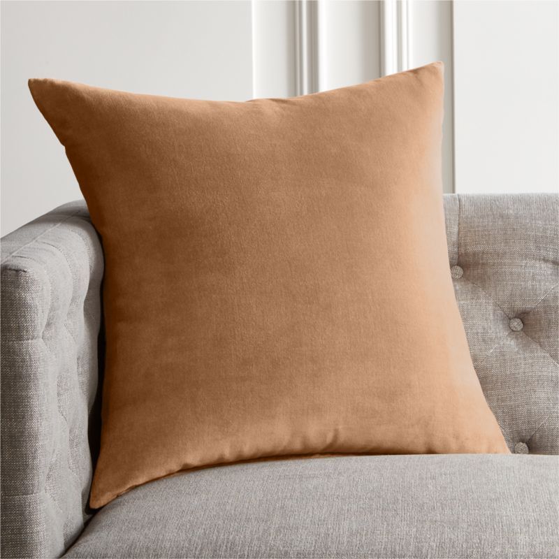 23" Leisure Taupe Pillow with Down-Alternative Insert | CB2 | CB2