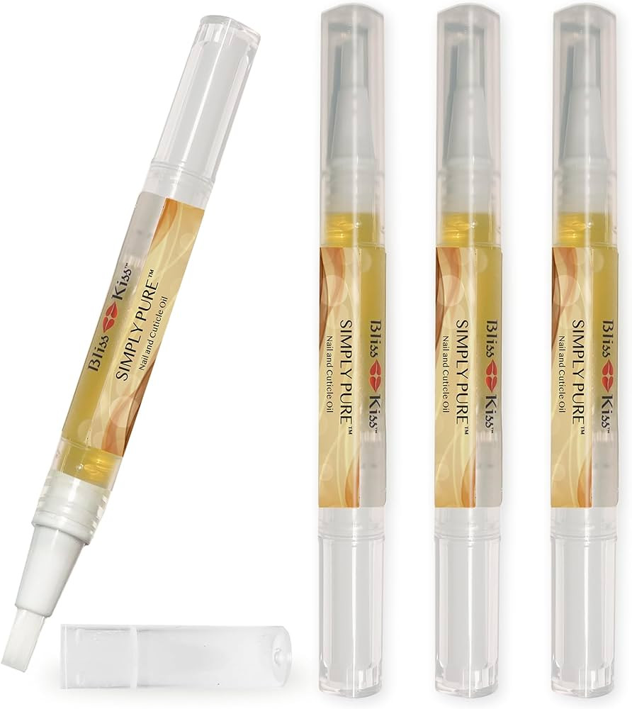 Bliss Kiss | 4 Vanilla Fragrance Nail Oil Cuticle Pens w/Vitamin E & Jojoba⏤Nail Strengthener N... | Amazon (US)